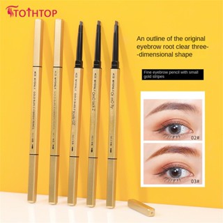 Myonly Gold Bars Double Headed Eyebrow Pencil With Spoolie Brush Make Up Bushy Natural Eyebrows [TOP]