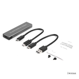 Iwo เคสอลูมิเนียม สําหรับ M 2 NVME SSD Enclosure Dual Protocol Type-C USB 3 1 10Gbps PCI-E M B+M Key สําหรับขนาด 2230 2242