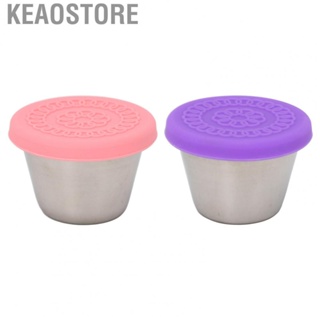 Keaostore Stainless Steel Dressing Container  Small Portable Sturdy 70ml Easy Use Containers for Beauty Salon