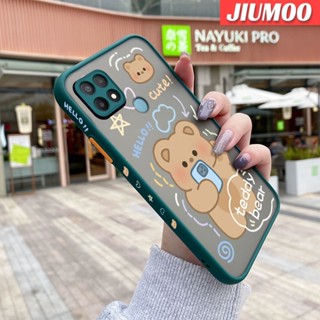 เคสโทรศัพท์มือถือแบบแข็ง ใส กันกระแทก ลายการ์ตูนหมี สําหรับ OPPO A15 A15s A35 4G