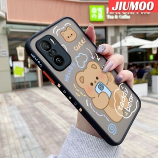 เคสโทรศัพท์มือถือแบบแข็ง ใส กันกระแทก ลายการ์ตูนหมี สําหรับ Xiaomi MI POCO F3 Redmi K40 K40 Pro