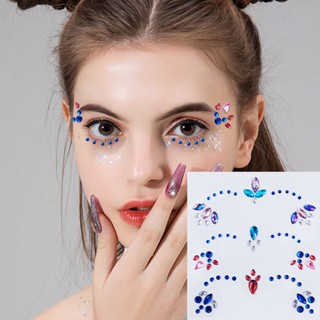 Yimei cross-border face sticker diamond tattoo eyebrow center party facial decoration diamond sticker eye makeup paste Diamond sticker