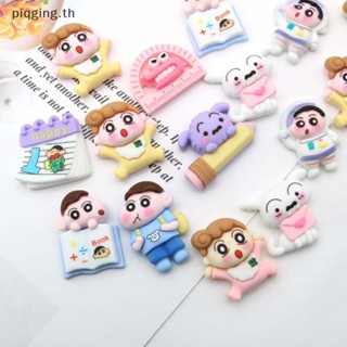 Piqging กิ๊บติดผมเรซิ่น ลายการ์ตูนชินจัง โนฮารา ชิโร่ Diy อุปกรณ์เสริม สําหรับตกแต่งเล็บ 10 ชิ้น