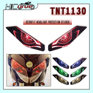 สติกเกอร์ป้องกันไฟหน้ารถจักรยานยนต์ 3D สําหรับ Benelli TNT 1130 TNT1130 1130R