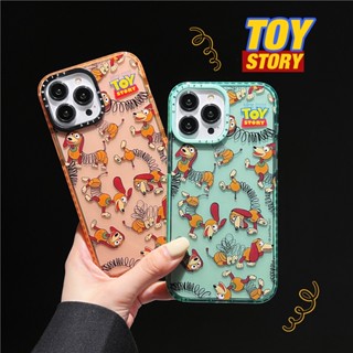 Casetlfy เคสโทรศัพท์มือถือ ซิลิโคนนิ่ม TPU ใส กันกระแทก ลาย Toy Story Slinky Dog สําหรับ iPhone 11 12 13 14 Pro MAX X XS MAX XR 7 8 Plus