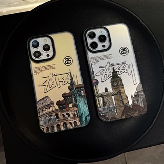 STUSSY เคสโทรศัพท์มือถือหนัง หรูหรา สําหรับ iPhone 14 Pro Max 13 12 Pro Max 11 Pro Max 14Pro