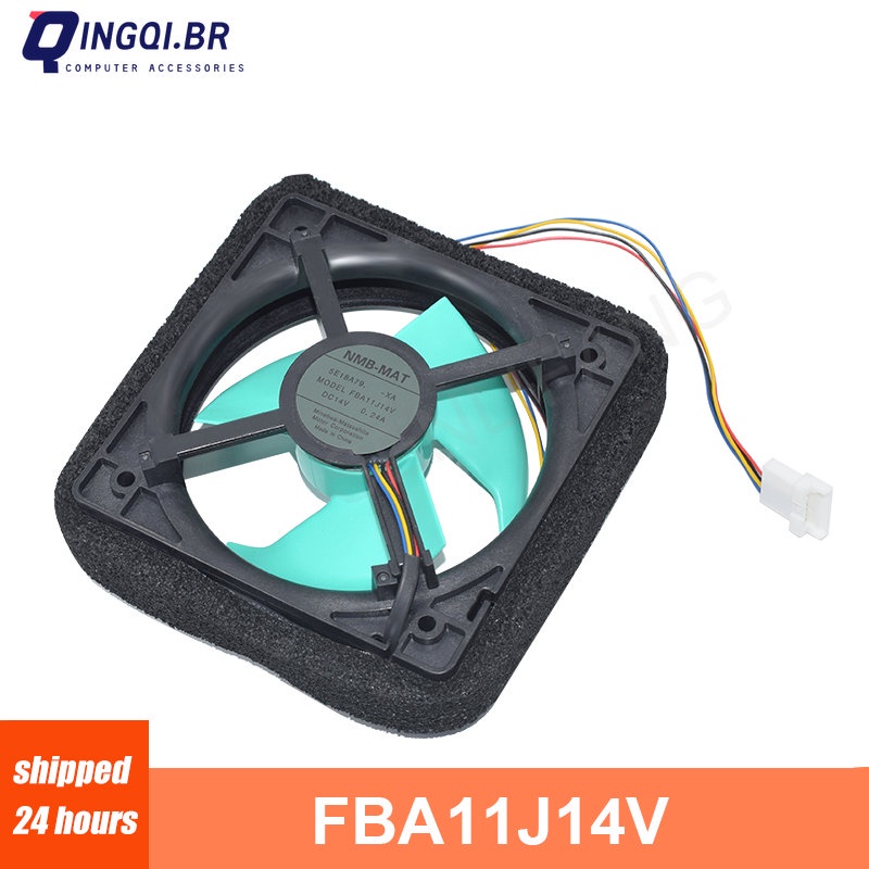 สําหรับ NMB FBA11J14V DC14V 0.24A สี่สายสแควร์ตู้เย็นพัดลมระบายความร้อน