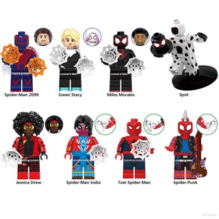 Yyds ฟิกเกอร์ Spider-Man Across the Spider-Verse Spider-Man 2099 Miles Morales Gwen Stacy Spot Building Blocks ของเล่นสําหรับเด็ก