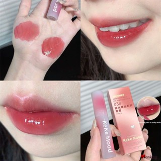 เกคิ Mood Glass Mirror Lip Glaze Water Light Doodle Lip Gloss Clear Boiled Water Student Style Moisturizing Lipstick (monkingstore_th)