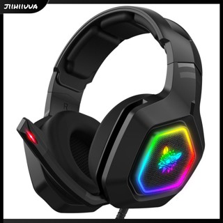 Jl- Onikuma K10 หูฟังเล่นเกม Rgb Lights ตัดเสียงรบกวนไมโครโฟนชุดหูฟังแบบมีสาย