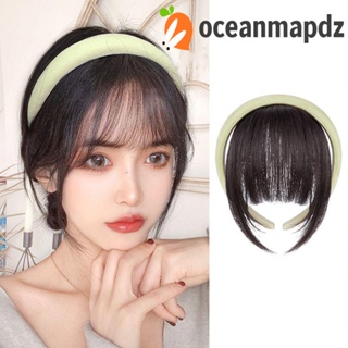 OCEANMAPDZ ที่คาดผมฟองน้ํา หน้าม้าสังเคราะห์ ปาร์ตี้ ที่มองไม่เห็น ธรรมชาติ แฮร์พีซ ผู้หญิง เครื่องประดับผม เครื่องประดับผม ธรรมชาติ อินเทรนด์ ที่คาดผม สีเขียว