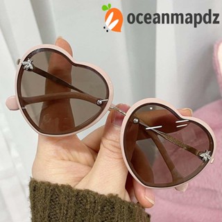 OCEANMAPDZ แว่นตากันแดด รูปหัวใจน่ารัก ป้องกันแสงสะท้อน ป้องกันดวงตา สไตล์วินเทจ สําหรับเด็กผู้ชาย