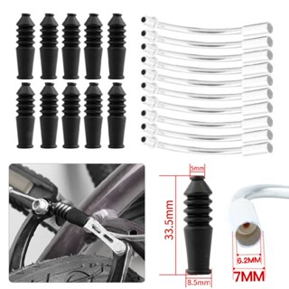 10pcs Bicycle V-brake Noodle Guide Pipe 90 Degrees Bending with Rubber Boots