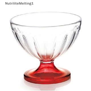 [NutriliteMelting1] ถ้วยแก้วใส่สลัด ไอศกรีม ลายนูน ขนาด 250 มล.