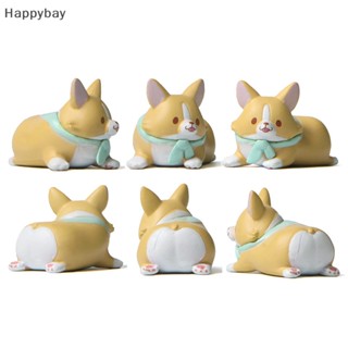 &lt;Happybay&gt; ตุ๊กตาสุนัขคอร์กี้ ขนมปังจําลองน่ารัก ขนาดเล็ก สร้างสรรค์ สําหรับตกแต่งโต๊ะทํางาน รถยนต์ ลดราคา 2 ชิ้น ต่อชุด