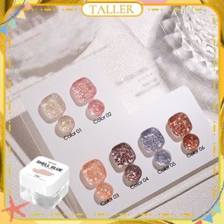 พร้อมส่ง Stcok Xeijayi Mica Shell Nail Polish Gel Ice Permeable Large Sequins Spring Summer Canned Phototherapy Glue Nail Art For Nail Shop 5g TALLER