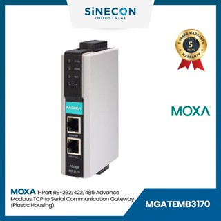 Moxa โมซ่า Communication Gateway 1 Port RS-232/422/485 advanced Modbus TCP to Serial Communication Gateway