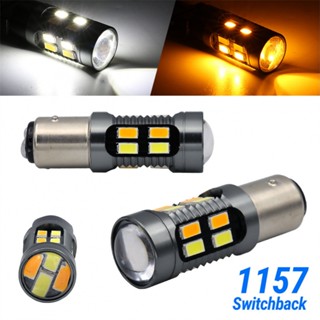 ⚡READYSTOCK⚡2X Dual Color 1157 LED 12V 10w White/Amber Switchback Turn Signal Parking Light