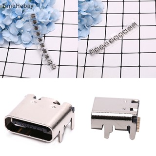 Timehebay ซ็อกเก็ตเชื่อมต่อ Micro 3.1 USB 16pin USB-C USB 3.1 type C SMT type EN DIY