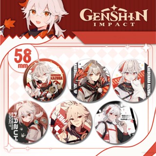 เข็มกลัด ลายการ์ตูนอนิเมะ Kaedehara Kazuha Pin Genshin Impact Lapel Pin สําหรับติดปกเสื้อ