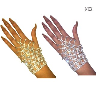 Nex สร้อยข้อมือโซ่ ประดับพลอยเทียม คุณภาพสูง แฟชั่นสําหรับผู้หญิง