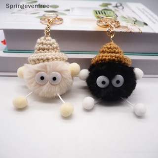 Spef พวงกุญแจ จี้ตุ๊กตาอนิเมะ Totoro Llaveros Mujer Fake Rabbit Fur Ball Pompom เหมาะกับของขวัญ สําหรับผู้หญิง