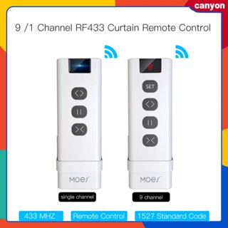 9 Channel Rf433 Curtain Remote Controller Roller Blinds Curtain Controller Control Nine Switches ได้อย่างอิสระ แคนยอนที่เข้ากันได้อย่างกว้างขวาง