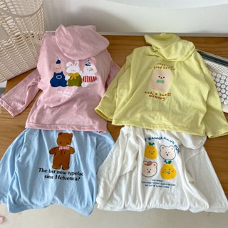 พร้อมส่ง ลดกระหน่ํา เสื้อแจ็กเก็ต มีฮู้ด ป้องกันรังสีอัลตราไวโอเลต ทรงหลวม ลายการ์ตูน สไตล์เกาหลี ญี่ปุ่น แฟชั่นฤดูร้อน สําหรับเด็กผู้ชาย และเด็กผู้หญิง 2023