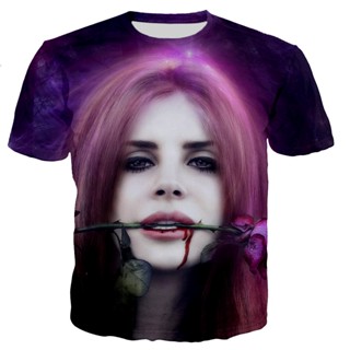 เสื้อยืด พิมพ์ลายนักร้อง Lana Del Rey ยอดนิยม สไตล์สตรีท