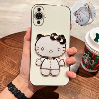 เคสโทรศัพท์มือถือ แบบนิ่ม ลายคิตตี้ มีกระจกแต่งหน้า สําหรับ Huawei Nova 11i Nova 11 Pro 2023 Nova11Pro Huawei NOVA11i