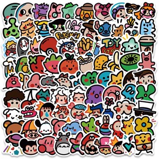 สติกเกอร์ PVC ลายการ์ตูนน่ารัก กันน้ํา สําหรับเด็ก จํานวน 90 ชิ้น