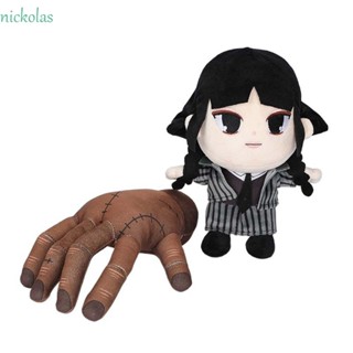 NICKOLAS หมอนตุ๊กตานุ่ม รูปการ์ตูนอนิเมะ Wednesday Addams เหมาะกับของขวัญ สําหรับตกแต่งบ้าน