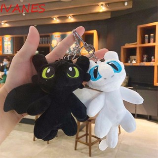 IVANES พวงกุญแจ จี้ตุ๊กตาการ์ตูนอนิเมะ PP cutton Toothless Dragon