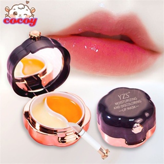 cocoy Yzs มอยส์เจอไรเซอร์เปลี่ยนสีฟิล์มริมฝีปากสองสี ซ่อมแซม Lip Stripe Exfoliating Lip Stripe แต่งหน้าทาปากด้วยแปรงทาปาก