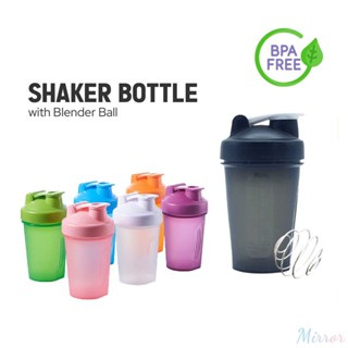 400ml Shaker Bottle With Stainless Steel Ball Bpa Free Largre Capacity Pp Sports Cup Outdoor Portable Gym Fitness Water Bottle M