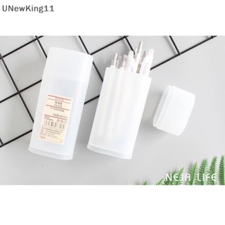 Unewking กล่องดินสอพลาสติกใส สีพื้น แบบเรียบ สําหรับใส่เครื่องเขียนนักเรียน