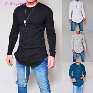 Alittlesearch11 เสื้อยืดแขนยาวลําลอง ทรงโค้ง เข้ารูป สําหรับผู้ชาย
   Th