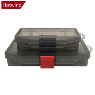 Hotwind กล่องพลาสติกใส แบบนิ่ม สีเทา 5 ช่อง ขนาดใหญ่ กลาง เล็ก สําหรับเก็บเหยื่อตกปลา K2M2