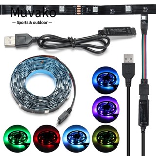 Muvako สายไฟ Led USB 5V 0.5-5 ม. 5050 RGB กันน้ํา พร้อมรีโมตคอนโทรล สําหรับห้องครัว