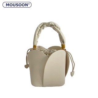 MOUSOON กระเป๋าสะพายข้างผู้หญิงกลีบบัว กระเป๋าถัง
