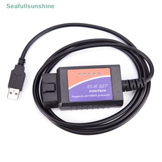 Seaf&gt; เครื่องสแกนเนอร์วินิจฉัยรถยนต์ ELM327 USB OBD2 สีดํา สําหรับ Windows PC คอมพิวเตอร์