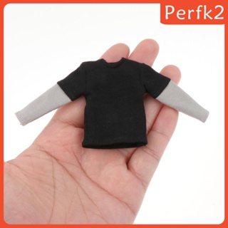 [Perfk2] เสื้อยืดแขนยาว สเกล 1/12 แฮนด์เมด สําหรับตุ๊กตา 6 นิ้ว