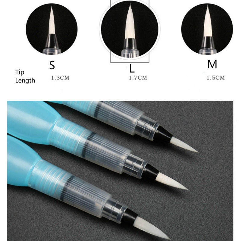 Pens & Inks 7 บาท ชุดแปรงปากกา ขนาดเล็ก กลาง ใหญ่ สําหรับวาดภาพระบายสีน้ํา Stationery