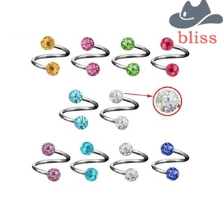 BLISS จิวเจาะริมฝีปาก จมูก รูปตัว S สไตล์โกธิค สําหรับผู้หญิง