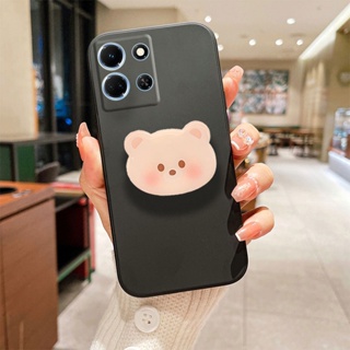 พร้อมส่ง เคสโทรศัพท์มือถือ ซิลิโคนนิ่ม TPU ลายหมีน่ารัก พร้อมที่ตั้งวาง แฟชั่น สําหรับ INFINIX NOTE 30 Pro X678B NOTE30 5G 4G X6833B X6711 30 VIP 2023 INFINIX NOTE30Pro