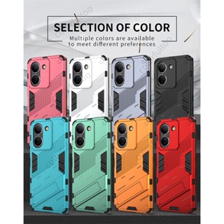 For Vivo Y36 5G Y 36 Y33T Y33S Y32 Y21 Y21S VivoY36 4G 5G Shockproof Phone Case Full Protection Bumper Hard PC Armor Casing Stand Holder Bracket Back Cover