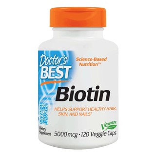 Doctors Best Biotin 5000mcg หมวกมังสวิรัติ