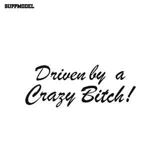 [SML.z] สติกเกอร์สะท้อนแสง ลาย Funny Driven By A Crazy Bitch สําหรับตกแต่งรถยนต์ รถบรรทุก หน้าต่าง