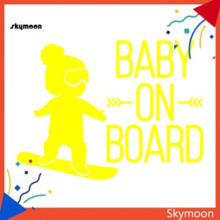 Skym* สติกเกอร์ กันน้ํา สําหรับติดตกแต่งหน้าต่างรถยนต์ สโนว์บอร์ด 16x12 ซม.