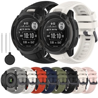 สายนาฬิกาข้อมือซิลิโคน แบบเปลี่ยน สําหรับ Garmin Instinct 2X Smart Watch Strap Watchband Bracelet For Instinct 2X Sport